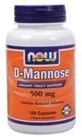 Now Foods D-Mannose, 120 Caps 500 mg (Pack of 3)