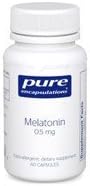 Pure Encapsulations Melatonin 0.5 mg - Natural Sleep Helper for Bedtime - Regulates Sleep-Wake Cycle - 0.5 mg Melatonin - Vegan & Non-GMO - 60 Capsules