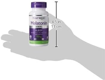 Natrol Sleep Advanced Melatonin Time Release Tablets, Nighttime Sleep Aid, 10mg, 60 Count (Pack of 2)