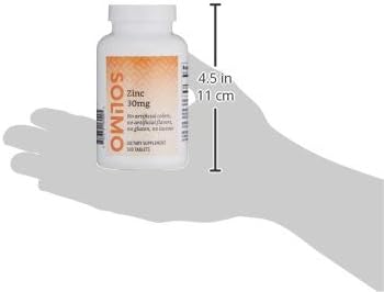 Amazon Brand - Solimo Zinc 30mg, Unflavored, 300 Tablets, Ten Month Supply