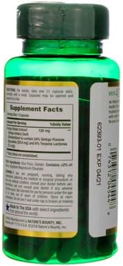 Nature's Bounty Ginkgo Biloba 120 mg Double Strength - 100 Capsules, Pack of 2