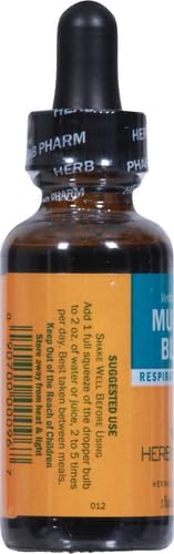 Herb Pharm Certified Organic Mullein Blend Liquid Extract for Respiratory System Support - 1 Ounce