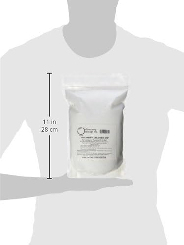 Greenway Biotech Organic Magnesium Chloride USP Supplement 100% Edible Cloruro de Magnesio Comestible Powder (Pharmaceutical Grade) | Pure Ph. EUR., BP, USP | 2 Pounds