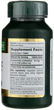 Nature's Bounty Probiotic Acidophilus Tablets, 120 ea (Pack of 3)