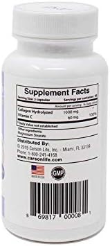 Carson Life Collagen Capsules with Vitamin C - 60 Capsules - Dietary Supplement for Anti Aging, Immune Support, Healthy Hair, Skin and Nails - Made in The USA (2 Pack)