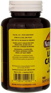 Liquid Calcium 600mg with D-3 (100 Softgels) 3 BOTTLES Total of 300 Softgels