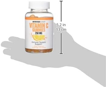 NutritionWorks Vitamin C 250 mg Gummies, Supports Immune Health, Packed with Potent Antioxidants, 60 Gummies