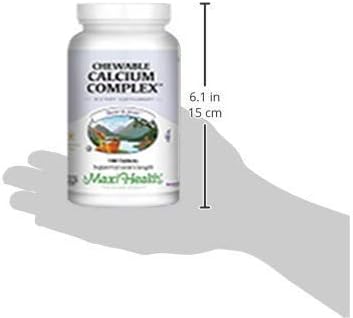 Maxi Health Chewable Calcium Complex - Support Healthy Bones - Vanilla Flavor - 180 Chewies - Kosher