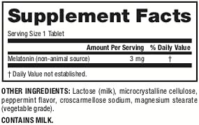 Webber Naturals Melatonin 3 mg, Easy Dissolve, 250 Tablets, 100% Drug Free Sleep Aid for Adults, Gluten Free, Non-GMO, Suitable for Vegetarians