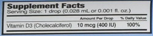 Ddrops Baby 400 Iu Vitamin D3 Drops, 90 Count (Pack of 3)