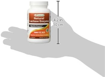 Best Naturals Fast Acting Lactase Enzyme Tablet, 3000 Fcc Alu, 180 Count (859375002900)