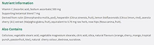 Jamieson Chewable Vitamin C Assorted Cherry, Orange, Tropical Fruit, 500mg , 330 Delicious chewable