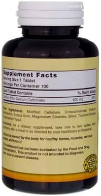 Nature's Blend Pure Calcium Carbonate 600 mg 100 Tabs (1684)