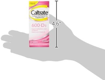Caltrate 600 Plus D3 Calcium and Vitamin D Supplement Tablets, Bone Health Supplements for Adults - 60 Count (Pack of 4)