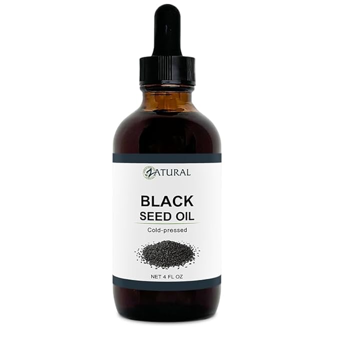 Zatural Black Seed Oil Nigella Sativa Cold Pressed Cumin Oil Digestion, Skin, Brain, Immune, Joints & More (4 Fl Oz)