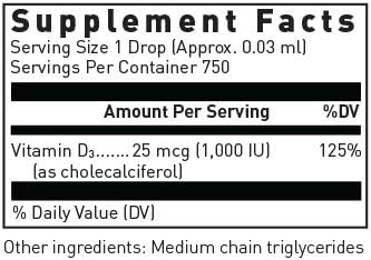 Douglas Laboratories Liquid Vitamin D3 | Supports Bones, Cell Growth, Neuromuscular and Immune Function | 0.75 fl. oz.