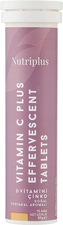 FARMASi Effervescent Vitamin C Plus Nutriplus Tablets, 15 pcs - Immune Support, Refreshing Citrus Flavor, Daily Vitamin, Supplements, Vitamin C, Essential Nutrients, Overall Vitality