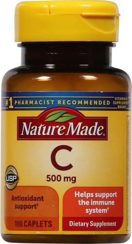 Nature Made Vitamin C 500 mg Caplets 100 Ct (Pack of 4)