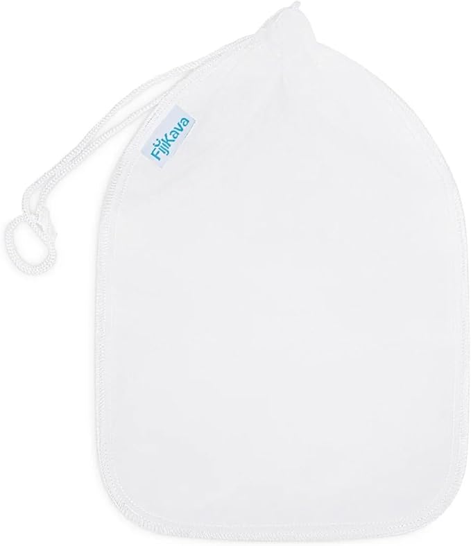 FijiKava Kava Kava Strainer Bag – Premium Mesh for Smooth Kava Preparation, Extracts Rich Kavalactones, Filters Unwanted Fibers, Perfect for Kava Root Powder