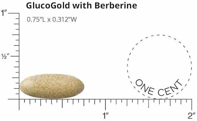 DOCTORS' PREFERRED GlucoGold with Berberine, Concentrated Cinnamon, Chromium, Banaba Leaf Extract (90 Tablets)