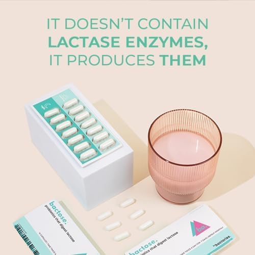 Probiotic Lactose Pills For Long Term Relief - Enjoy Dairy Again - Lactose Intolerance Supplement - Produce Lactase Enzymes in The Gut - Naturally Break Down Lactose (Take for 7 Days - Repeat Monthly)