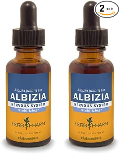 Herb Pharm Albizia Liquid Extract for Nervous System Support, 1 Fl Oz (Pack of 2)