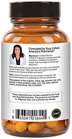 Chelated Magnesium Capsules - Supports Nerve and Muscle Function - 90 Capsules - by Suzy Cohen, RPh