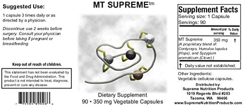 Supreme Nutrition MT Supreme, 90 Pure Herbal Combination Vegetarian Capsules