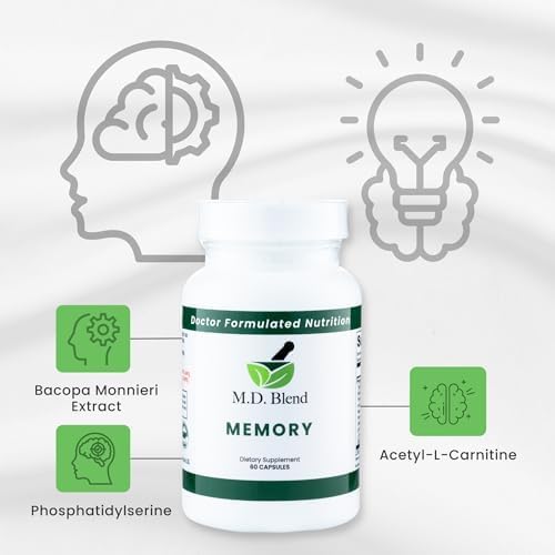 Memory - Natural Blend - Expert Formulated Supplement for Cognitive Wellness, Memory, & Neural Function - Premium L-Tyrosine, Phosphatidylserine, Bacopa Monnieri - 30 Capsules 3 Pack