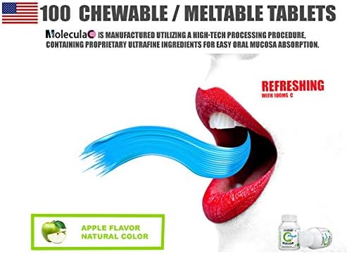 Vitamin C 100 mg Buccal Lozenge Tablets – Slow-Dissolving, Controlled Release & Fast Absorption, Natural Apple, Immune Boost, Antioxidant & Anti-Aging, Sugar-Free, 100 CT