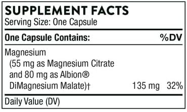 THORNE Magnesium CitraMate - Magnesium Supplement with Citrate-Malate - Support Heart, Skeletal Muscles, Cardiac, Lung Function, and Bone Density* - Gluten-Free, Dairy-Free, Soy-Free - 90 Capsules