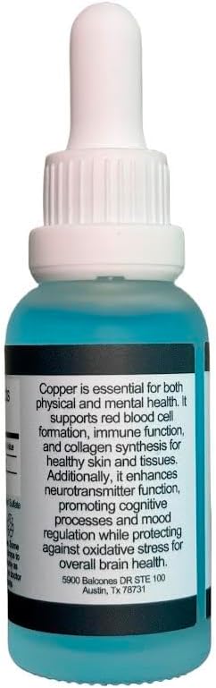 | Copper Supplement Tincture | Pure, Organic, Vegan | Health Supplement