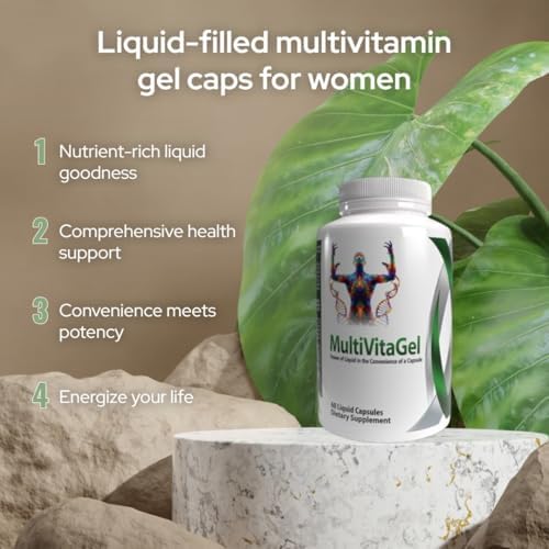 MultiVitaGel Liquid Filled Gel Caps, Vitamins Plus 42 Fruits & Veggies Blend, Optimum Nutrition Delivery