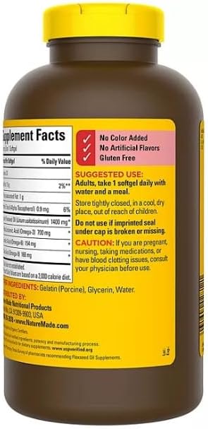 MUNCHIE MIX Flaxseed Oil 1400 mg Softgels for Heart Health (300 ct.)