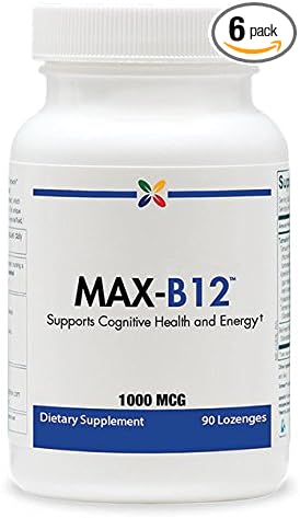 Stop Aging Now MAX-B12 Vitamin B12 1,000 mcg Lozenges, 6-Pack