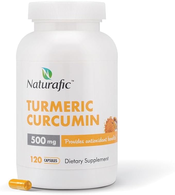 Turmeric Curcumin with Piperine Capsules - 500mg per Capsule,120 Count - Supplement with Black Pepper for Enhanced Absorption Non-GMO, Gluten-Free