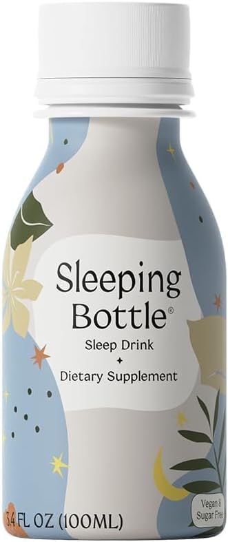 Sleep Aid Drink, Melatonin Free, Vegan, No-Sugar, Cherry Flavor (3.4 Fl Oz, Pack of 6)