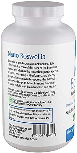 Nano Boswellia 250 mg Veggie Capsules (120 Servings), Boswellia serrata Resin, Supports Cognitive Function for Brain Health, Non-GMO, Vegan, Gluten-Free