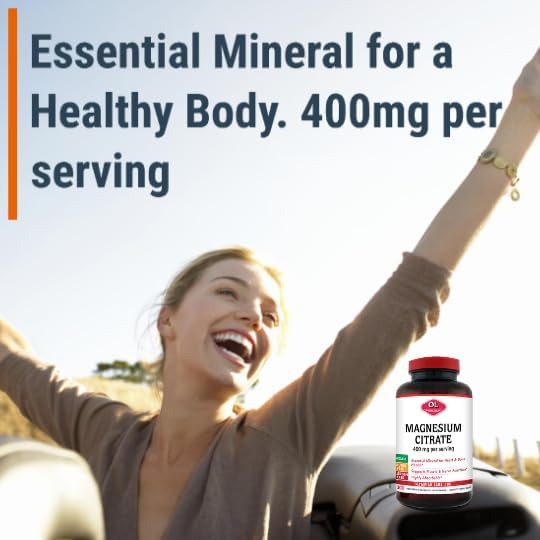 Olympian Labs Magnesium Citrate 400mg - 300 Capsules - Easy Absorbable, Supporting Healthy Bones, Healthy Heart and Calcium Absorption