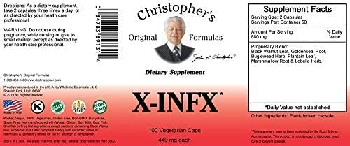 Christopher's Original Formulas X-INFX Formula, Natural Immune Support, 2 Pack, 100 Caps Each
