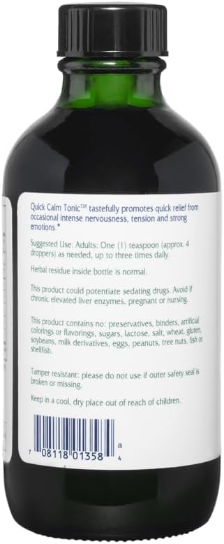 Vitanica Quick Calm Tonic - Stress Support Supplement - Herbal Supplement with Lavender, Valerian Root, Kava Root & Passionflower Herb - BlackBerry Vanilla - Pro Logo - 4 Fl Oz (118 mL)