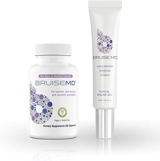 Supplement and Gel Bundle, Combination Treatment to Help Clear Bruises and Reduce Swelling
