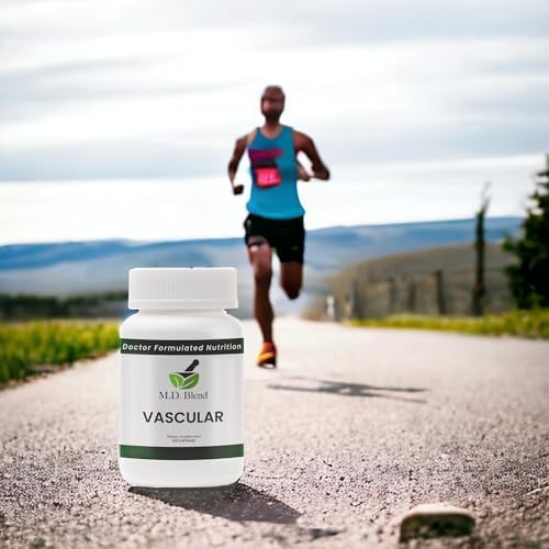 M.D. Vascular - Expert Formulated Supplement - Vascular & Overall Wellness Goals - Proper Flow, Numbers, Balance - Powerful Garlic, Ginger, L-Arginine, Pomegranate - 120 Capsules (Pack of 2)