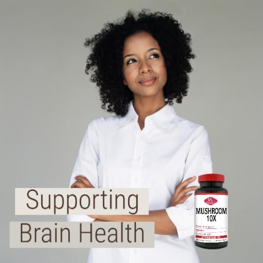 Olympian Labs 10X Mushroom Supplement Capsules - Comprehensive Formula Supporting Immune System, Antioxidant, Brain Health - 60 Capsules (30 Servings)