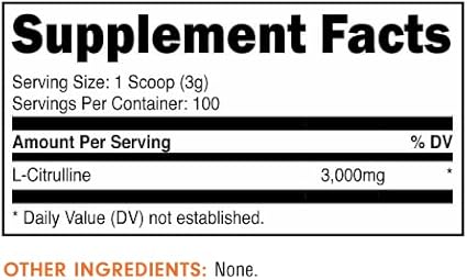 Bucked Up L-Citrulline 3000mg Powder, Essentials (100 Servings)