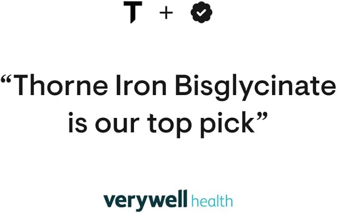 THORNE Iron Bisglycinate - 25 mg Iron Supplement for Enhanced Absorption Without Gastrointestinal Side Effects* - NSF Certified for Sport - Gluten-Free - 60 Capsules