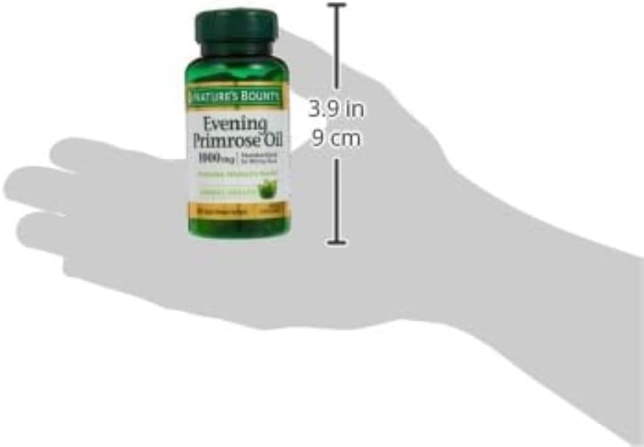 Nature's Bounty Evening Primrose Oil, Promotes Women's Health, 1000 mg Evening Primrose Oil, 60 Rapid Release Softgels (Pack of 2)