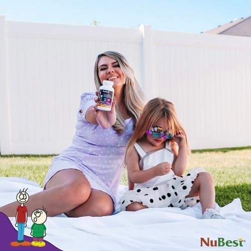 NuBest Tall Kids - Multivitamins & Minerals for Age 2 to 9 - Bone Strength & Immunity Support - Helps Kids, Toddlers Healthy - Animal Shapes - 60 Chewable Berry Tablets | 1 Month Supply