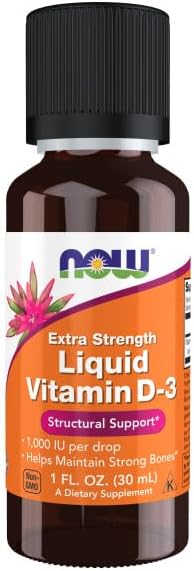 NOW Foods Liquid Vitamin D3 Extra Strength - 1000 IU - 1 fl oz