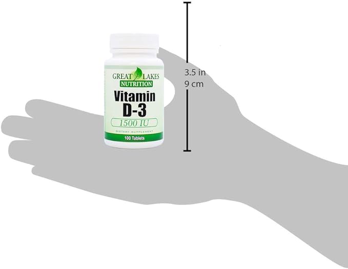 Vitamin D3, Vegan Vitamin D Supplement for Men & Women, 1500IU, 100 Easy Swallow Pills